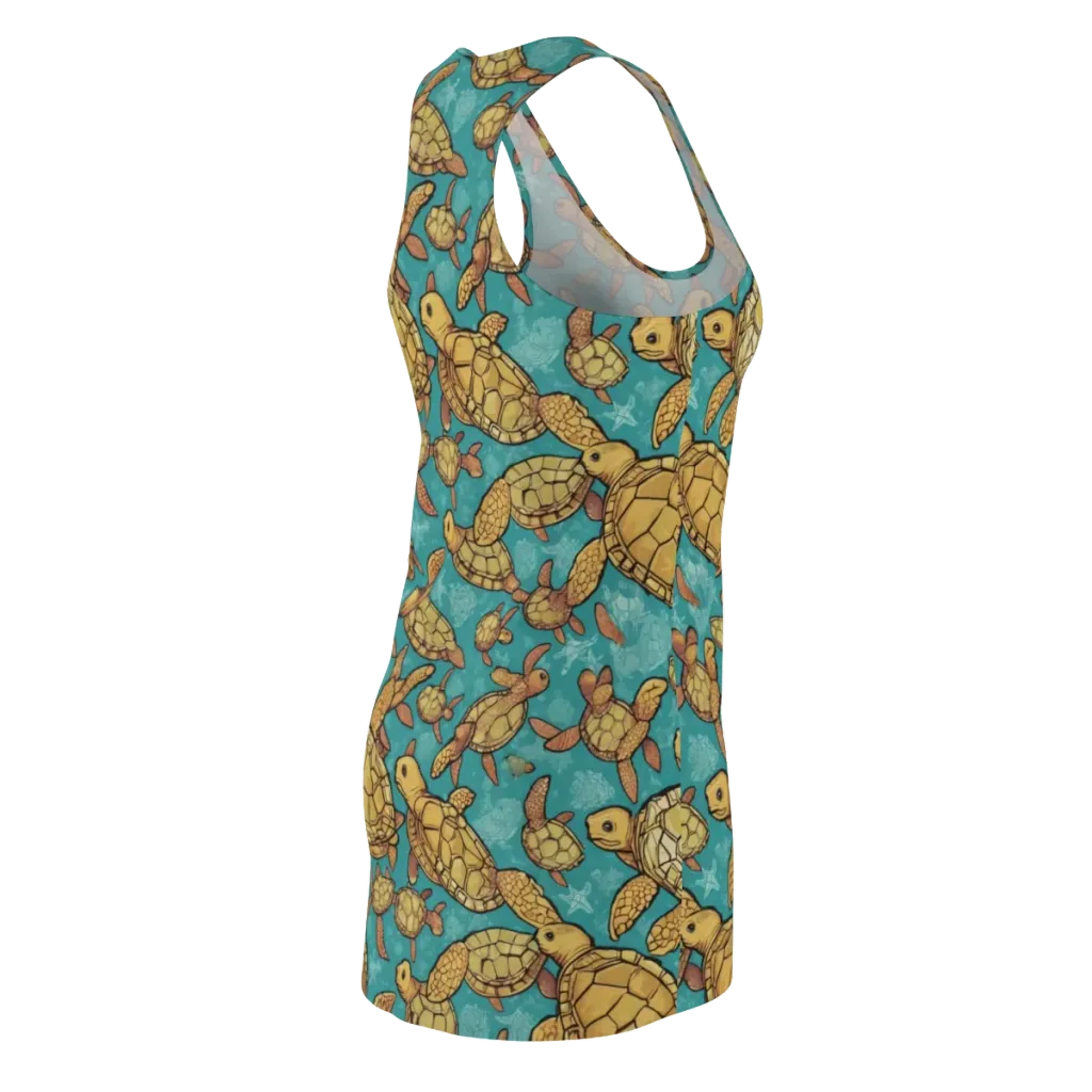 Tidal Tortoises on Racerback Dress — Back Side