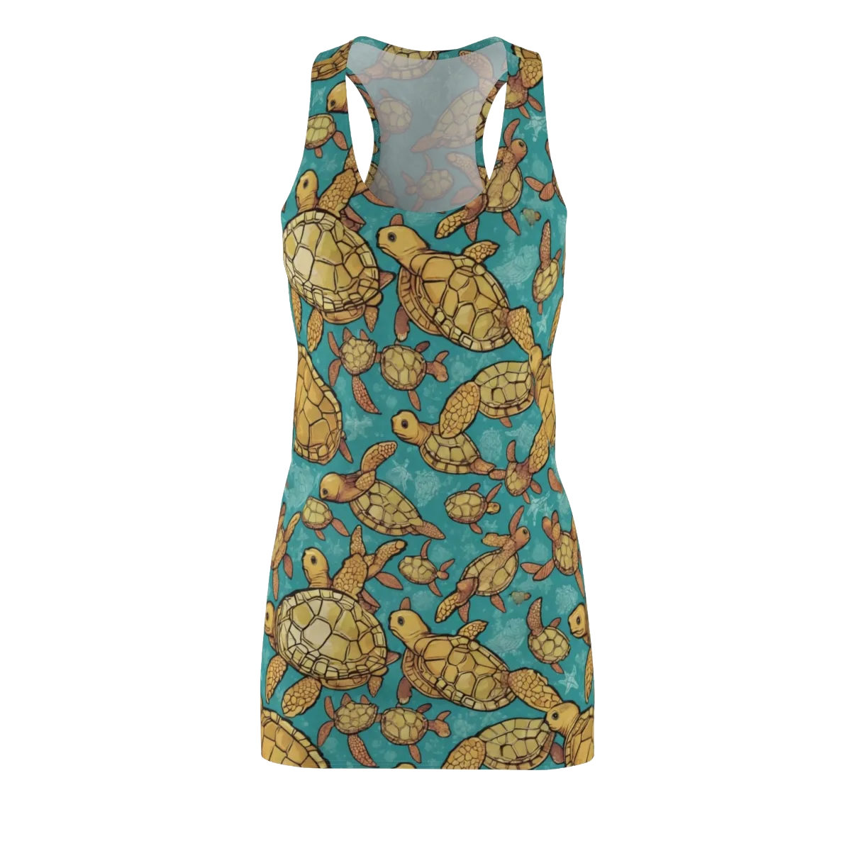 Tidal Tortoises on Racerback Dress — Front