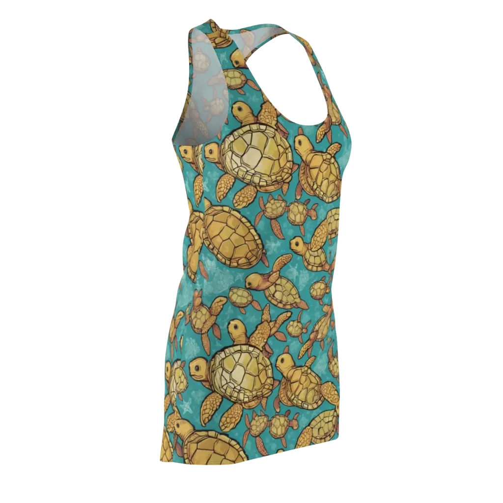 Tidal Tortoises on Racerback Dress — Front Side