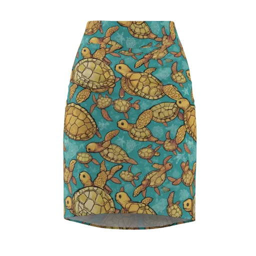 Tidal Tortoises on a Pencil Skirt
