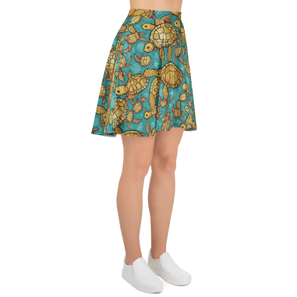 Tidal Tortoises on Skater Skirt — Right