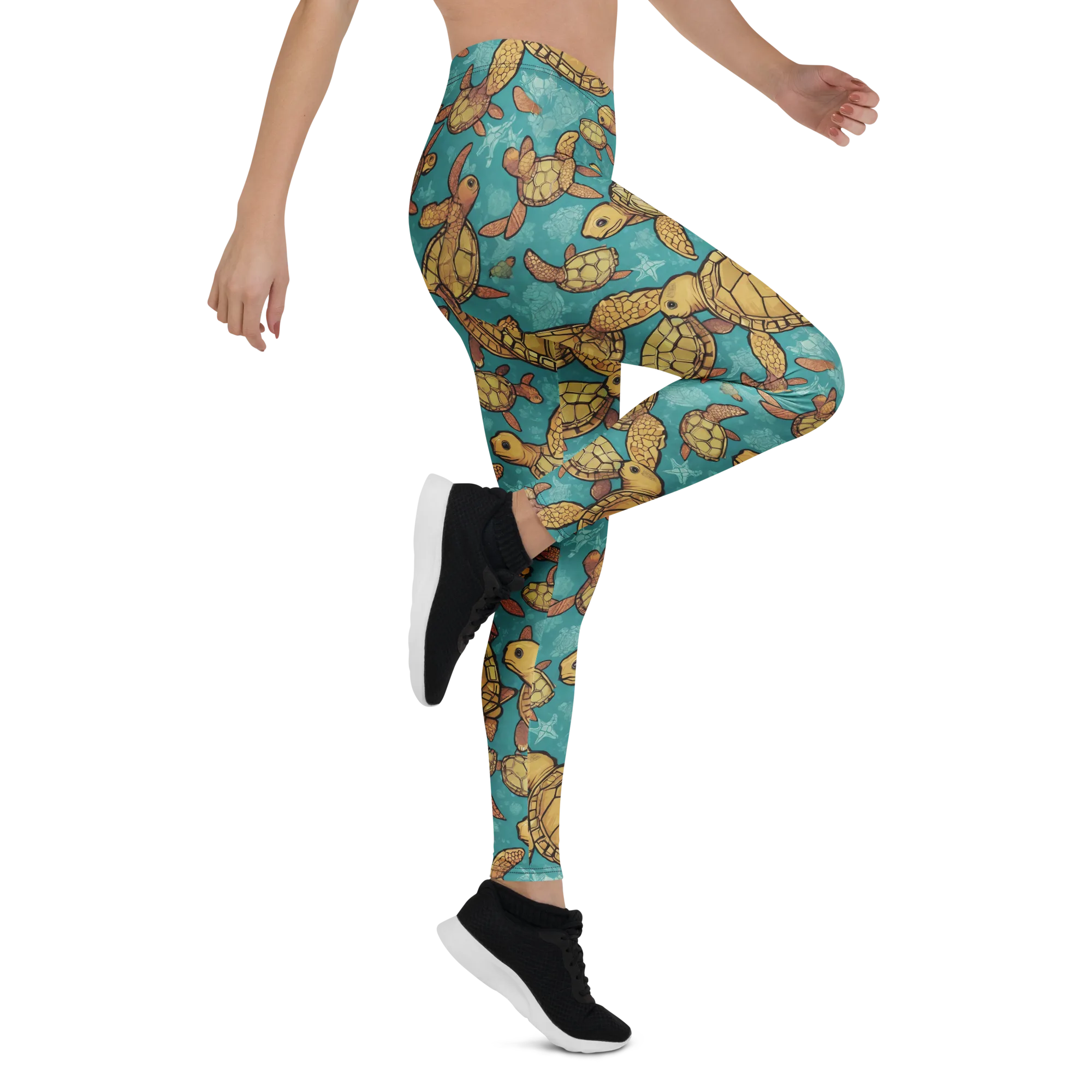 Tidal Tortoises on Leggings — Right