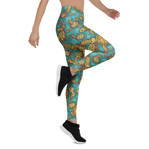 Tidal Tortoises on a Leggings