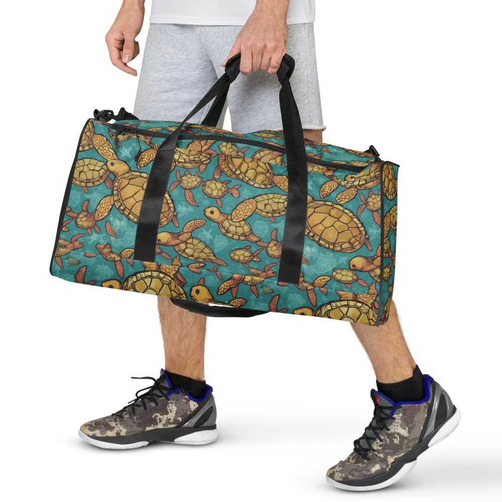 Tidal Tortoises on Duffle Bag — Front