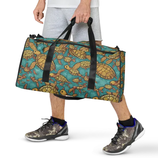 Tidal Tortoises on a Duffle Bag
