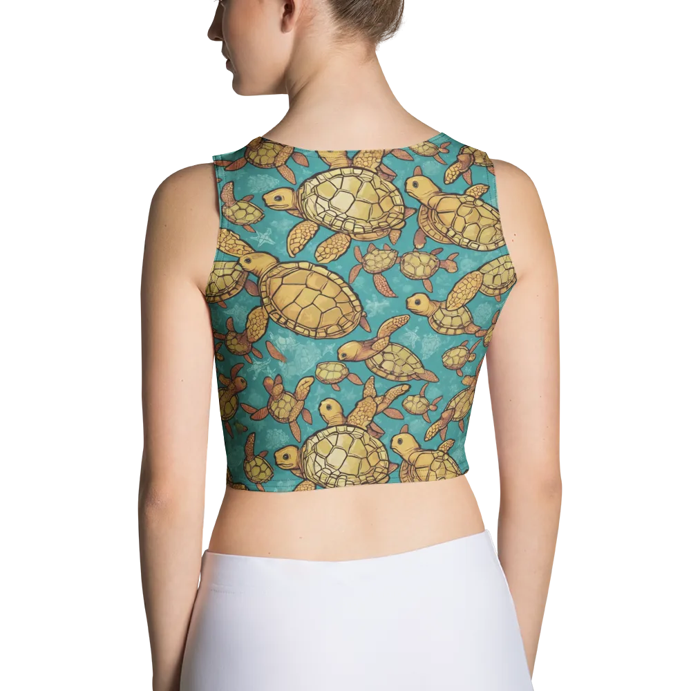 Tidal Tortoises on Crop Top — Back