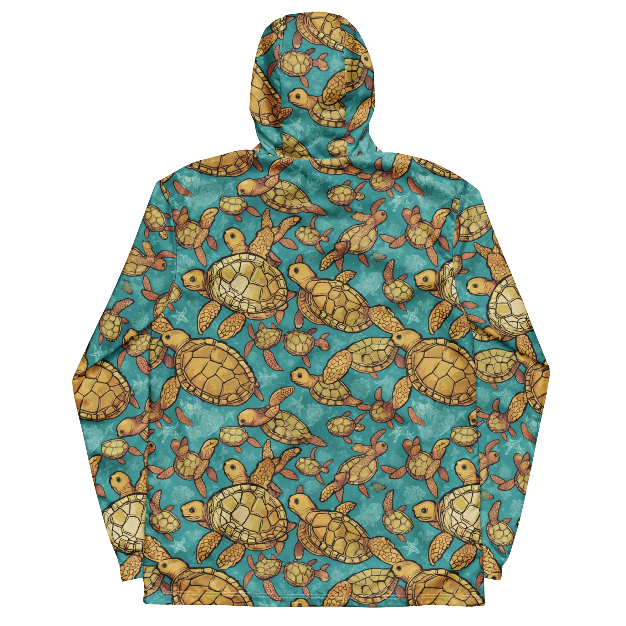 Tidal Tortoises on Men's Windbreaker — Back