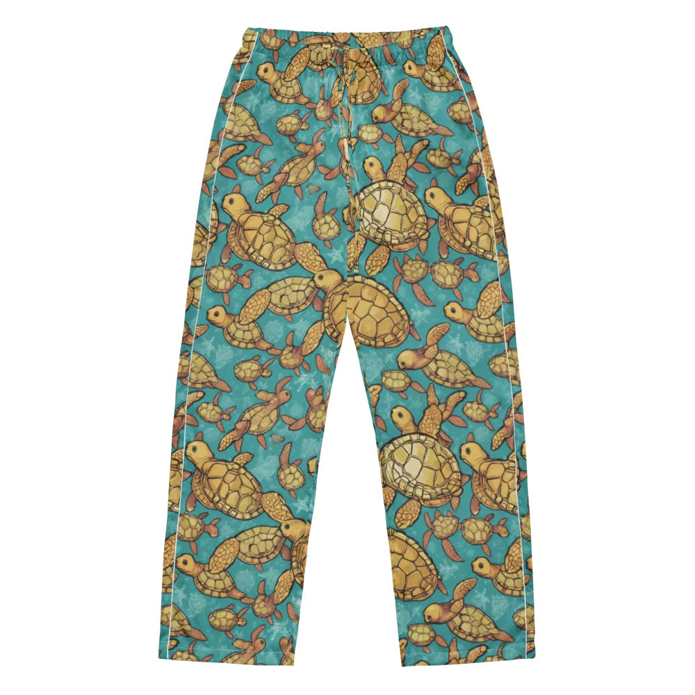 Tidal Tortoises on Women's Pajama Pants — Front