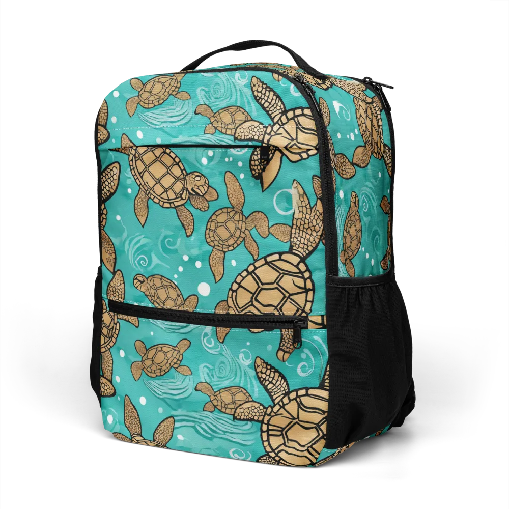 Turtle Tide on Utility Backpack — Left Front