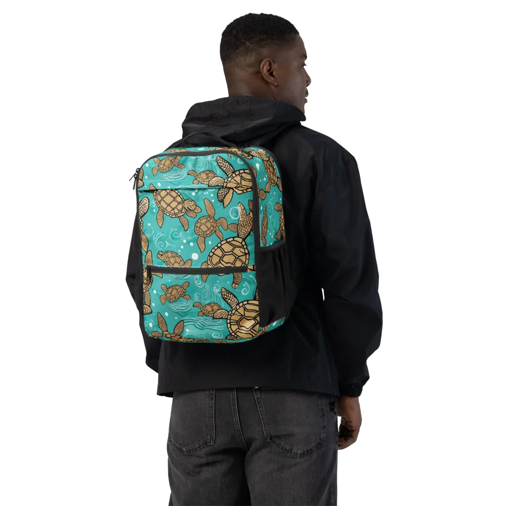 Turtle Tide on Utility Backpack — Back