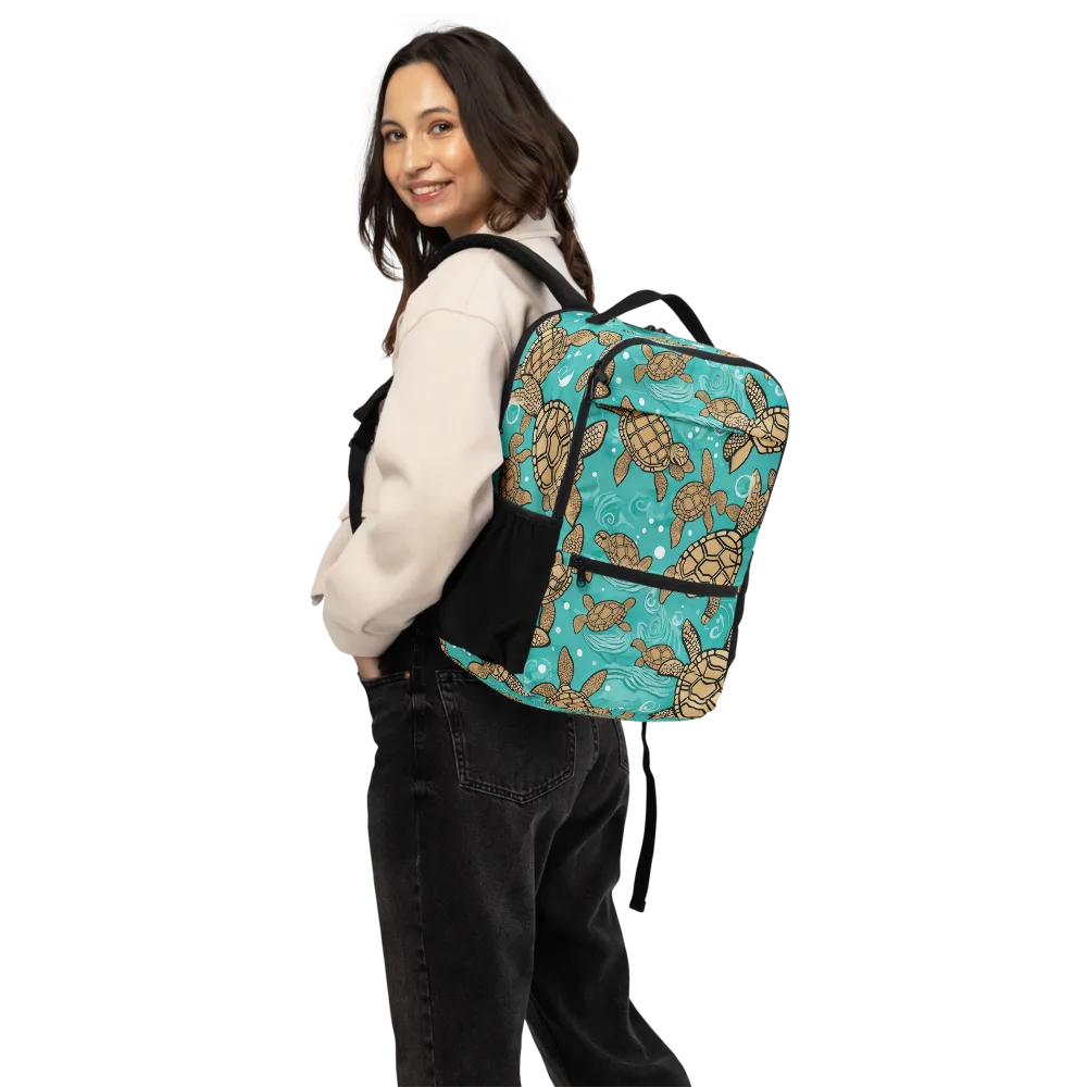 Turtle Tide on Utility Backpack — Back