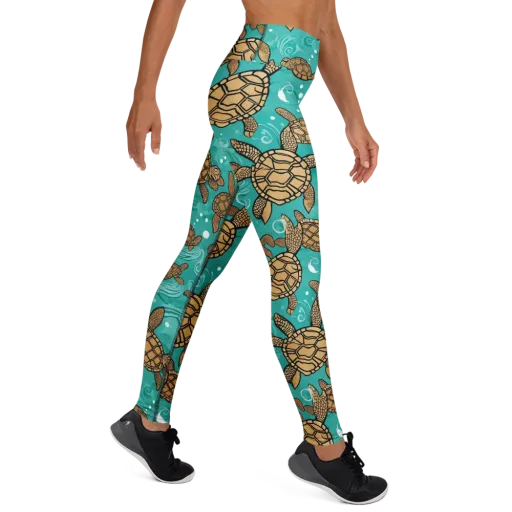 Turtle Tide on a Yoga Leggings