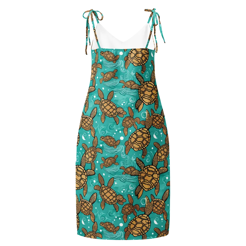 Turtle Tide on Slip Dress — Back