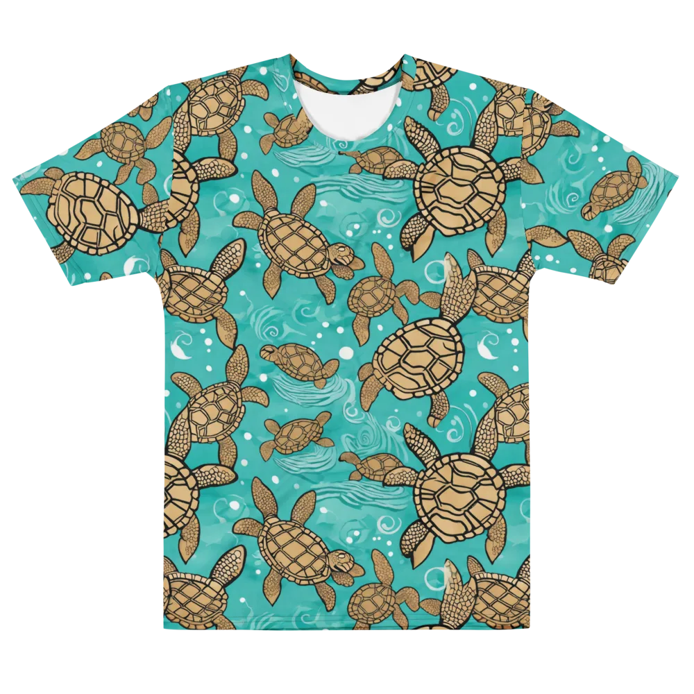 Turtle Tide on Men's Cotton Crew Neck T-Shirt — Front