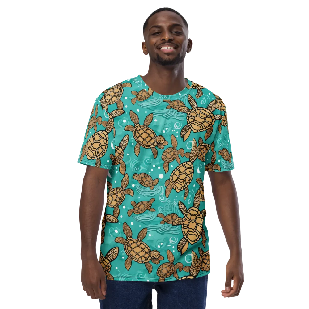 Turtle Tide on Men's Crew Neck T-Shirt — Front