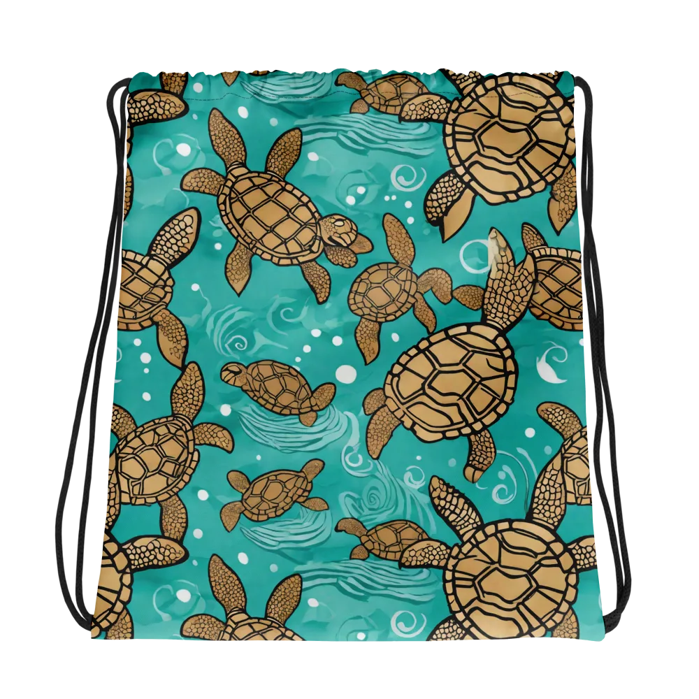 Turtle Tide on Drawstring Bag — Photo