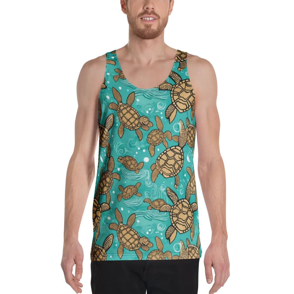 Turtle Tide on Men's Tank Top — Front