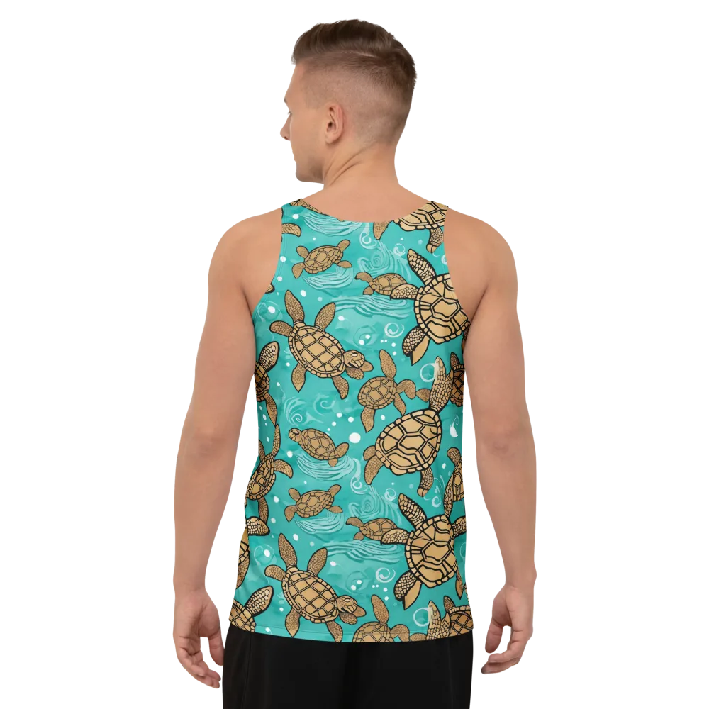 Turtle Tide on Men's Tank Top — Back