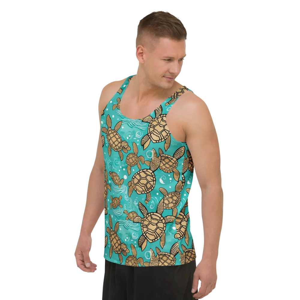 Turtle Tide on Men's Tank Top — Left Front
