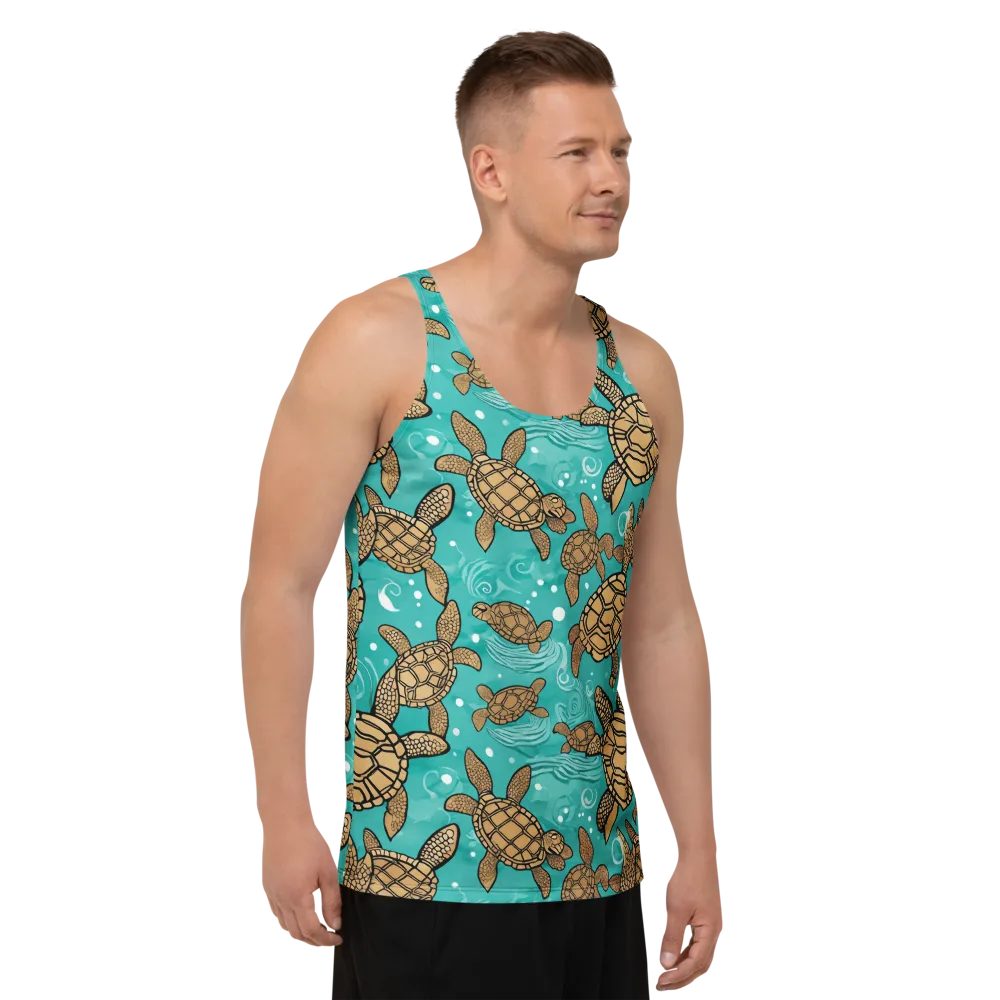 Turtle Tide on Men's Tank Top — Right Front
