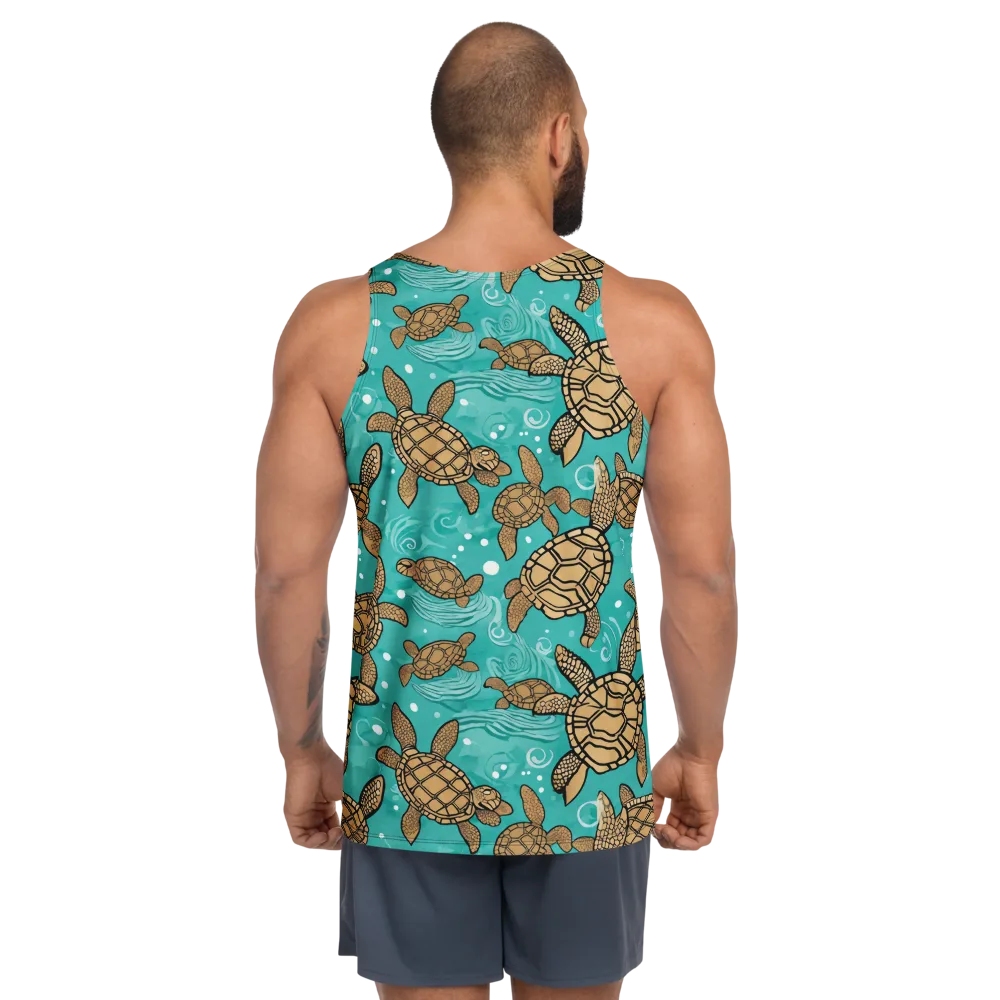 Turtle Tide on Men's Tank Top — Back