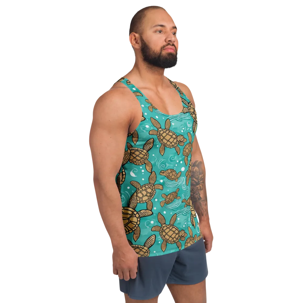 Turtle Tide on Men's Tank Top — Right Front