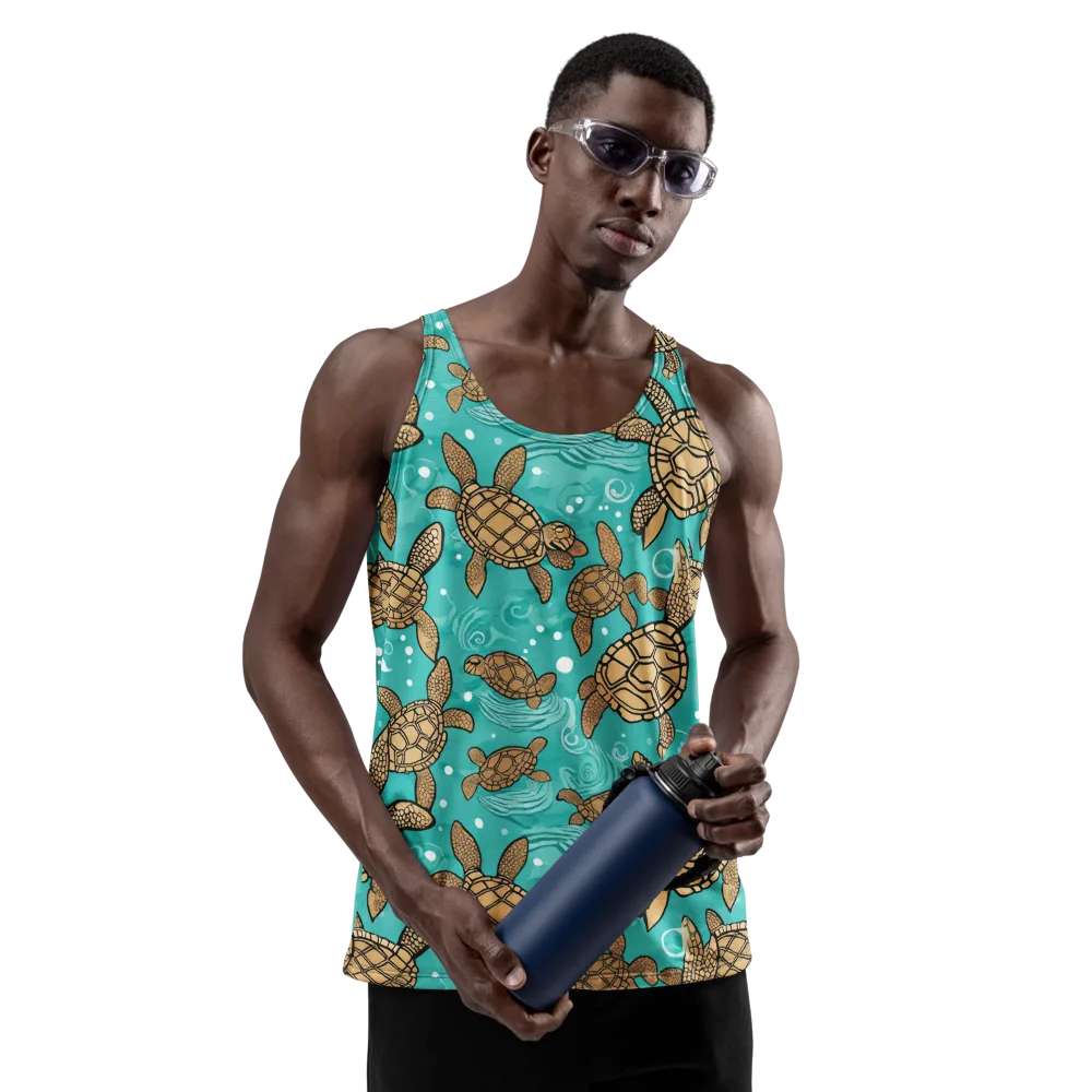 Turtle Tide on Men's Tank Top — Front