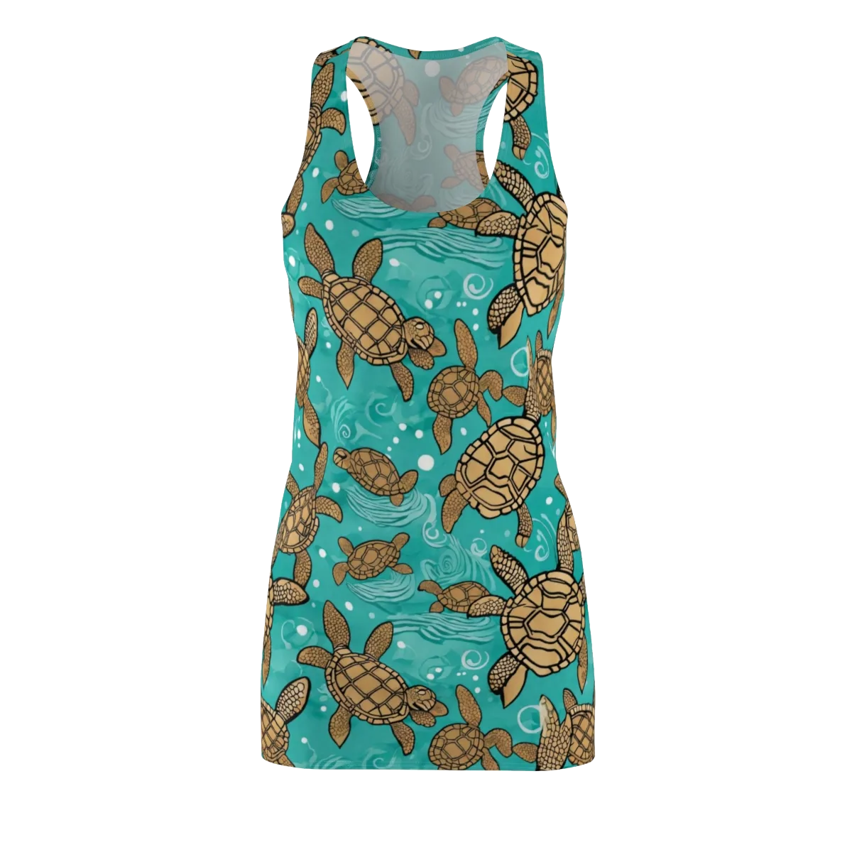 Turtle Tide on Racerback Dress — Front