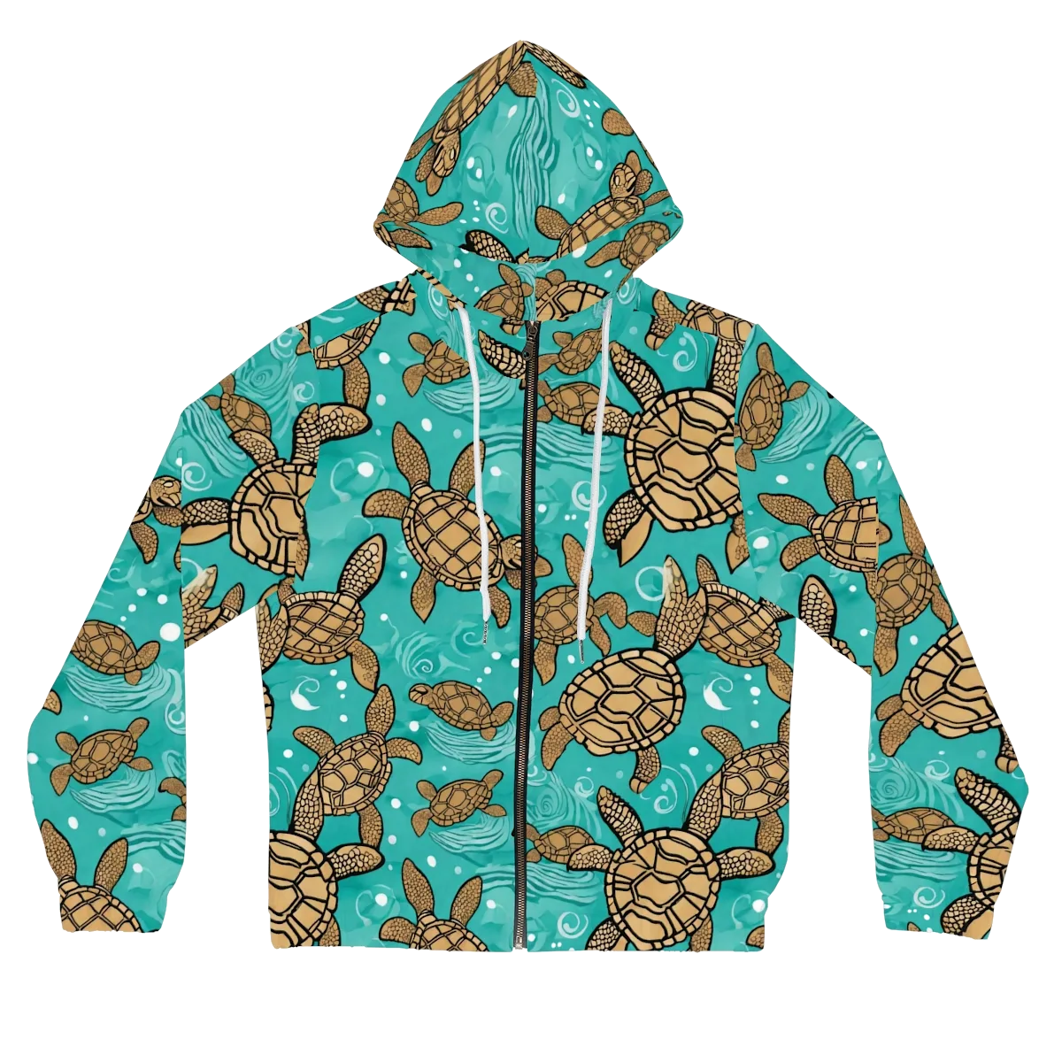 Turtle Tide on Women's Full-Zip Hoodie — Front