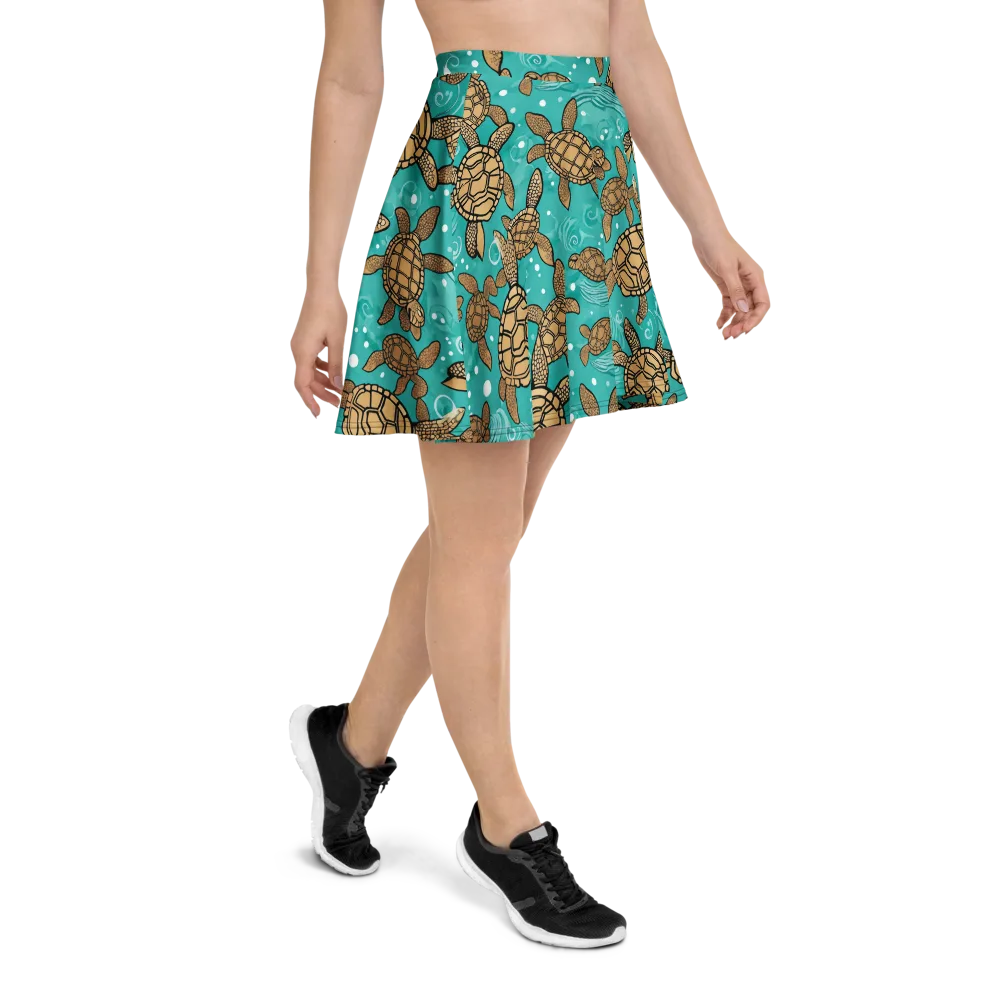 Turtle Tide on Skater Skirt — Right