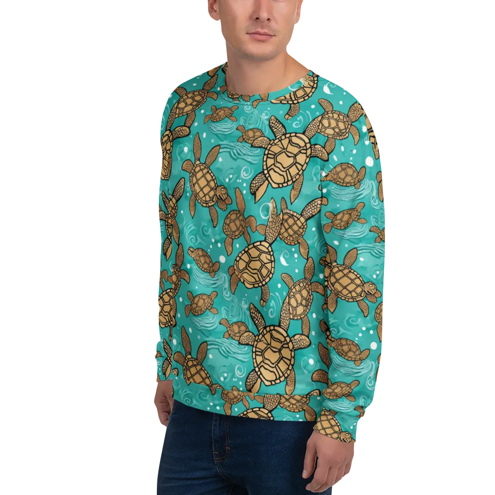 Turtle Tide on Sweatshirt — Left Front