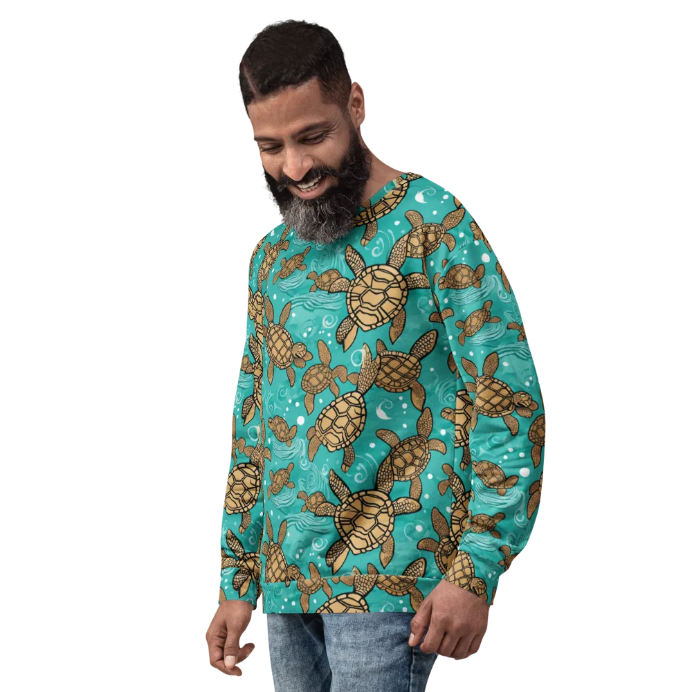Turtle Tide on Sweatshirt — Left Front