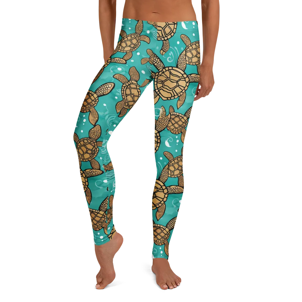 Turtle Tide on Leggings — Front