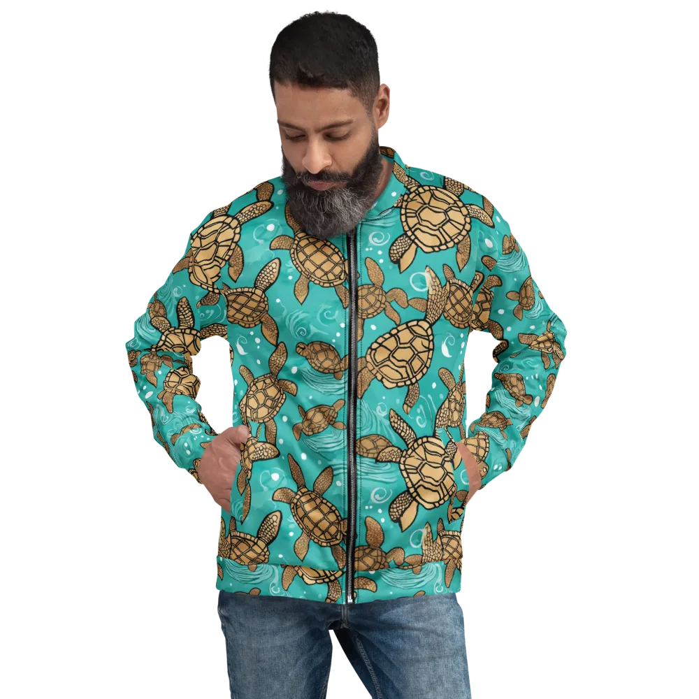 Turtle Tide on Bomber Jacket — Front