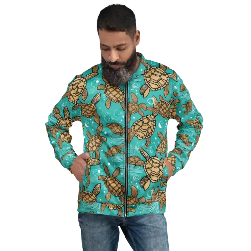 Turtle Tide on a Bomber Jacket
