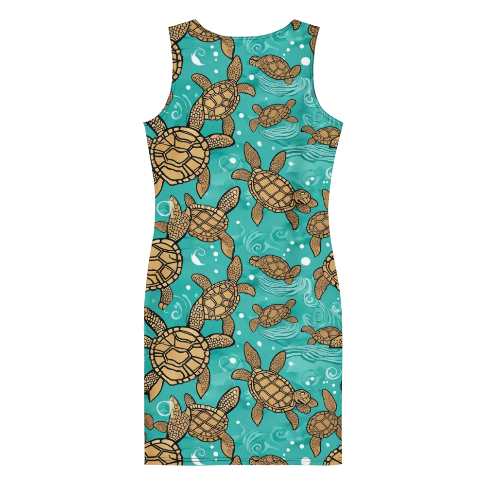 Turtle Tide on Bodycon Dress — Back