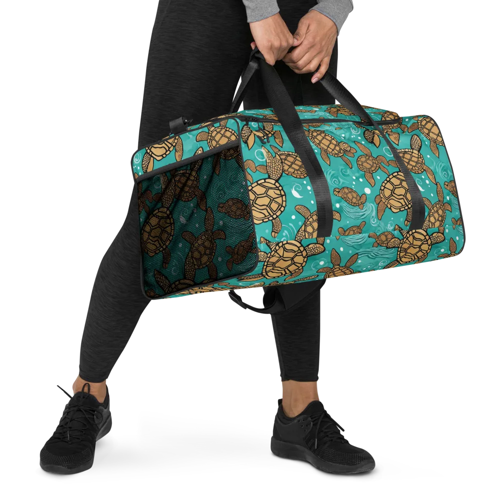 Turtle Tide on Duffle Bag — Right Front