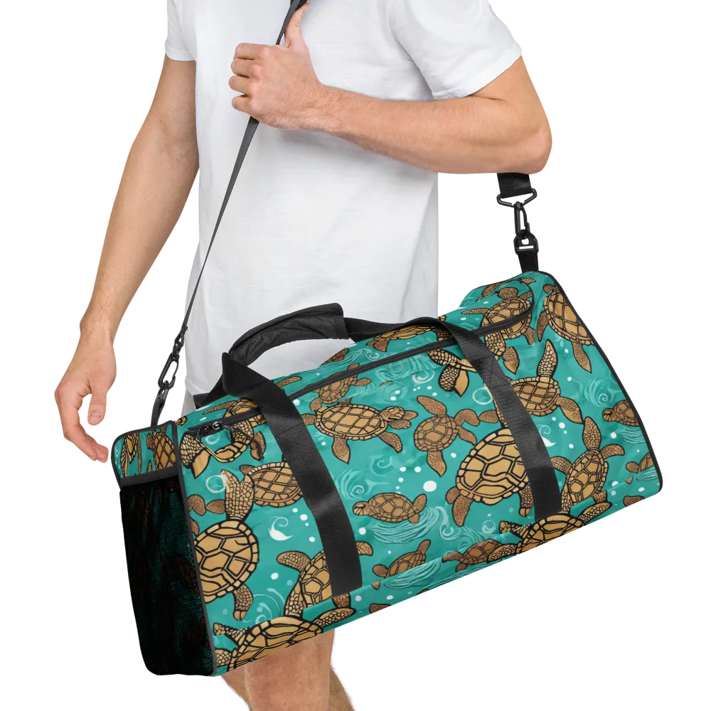 Turtle Tide on Duffle Bag — Right Front