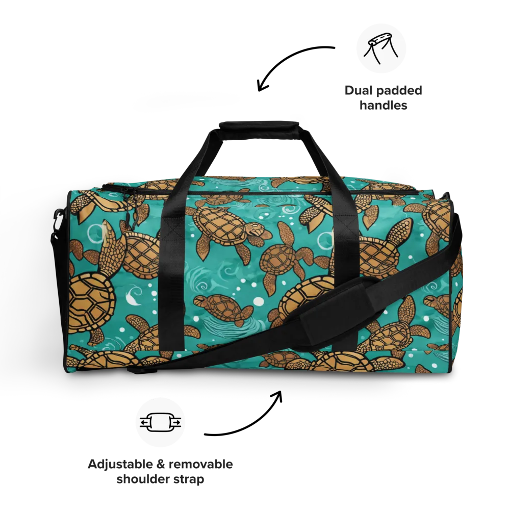 Turtle Tide on Duffle Bag — Front