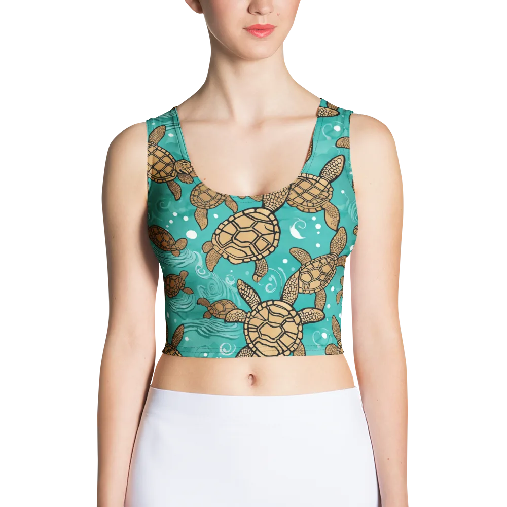Turtle Tide on Crop Top — Front