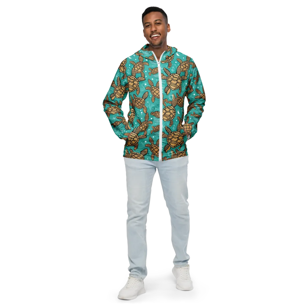 Turtle Tide on Men's Windbreaker — Front