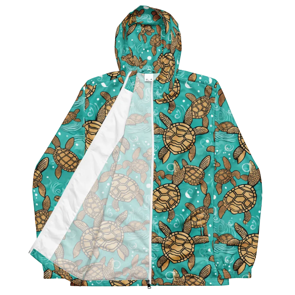 Turtle Tide on Men's Windbreaker — Front