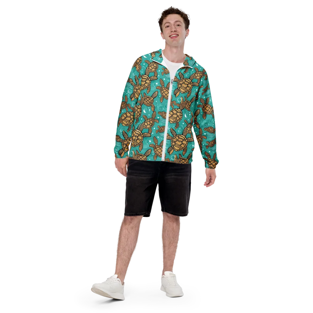Turtle Tide on Men's Windbreaker — Front