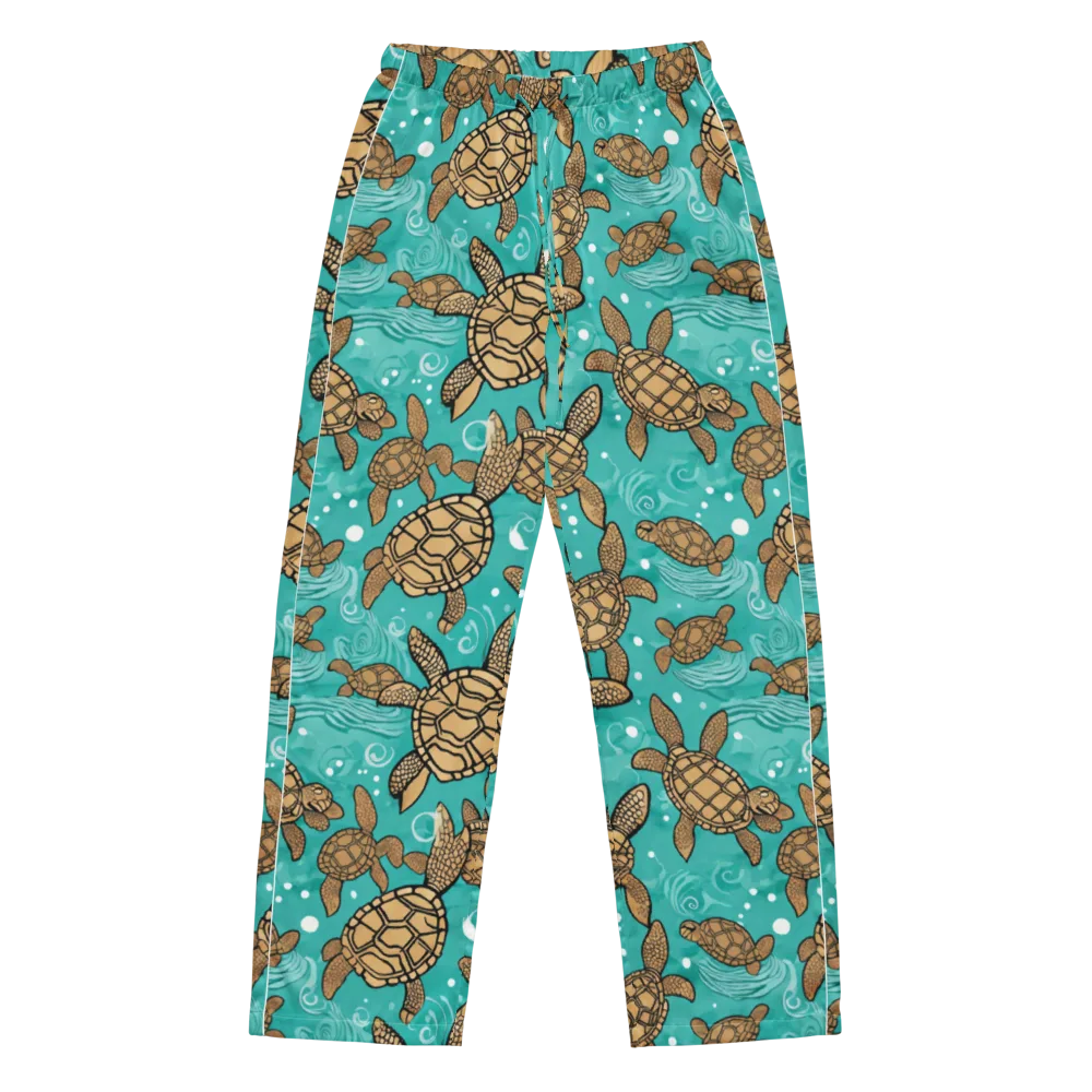 Turtle Tide on Women's Pajama Pants — Front