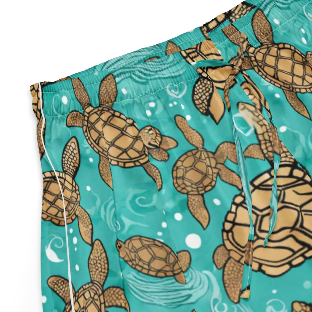 Turtle Tide on Women's Pajama Shorts — Product details