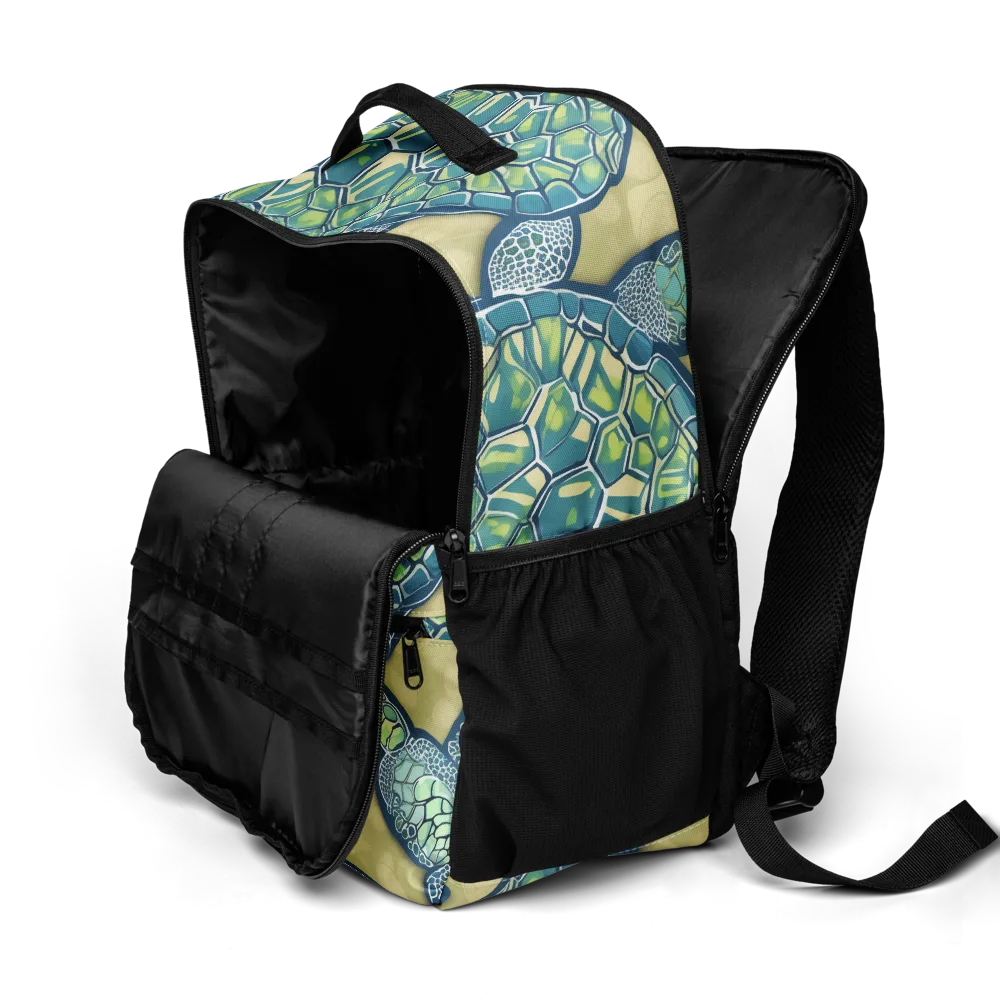 Sea Glass Tortoises on Utility Backpack — Product details 2