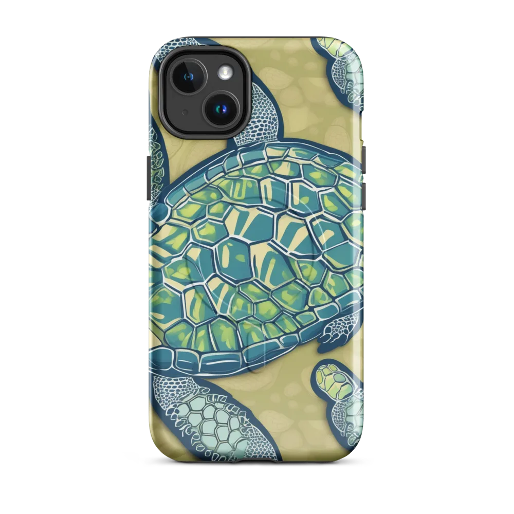 Sea Glass Tortoises on MagSafe Tough Case for iPhone® — Front
