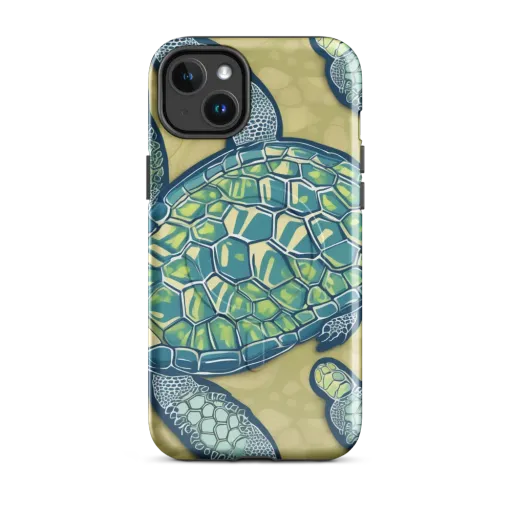 Sea Glass Tortoises on a MagSafe Tough Case for iPhone®