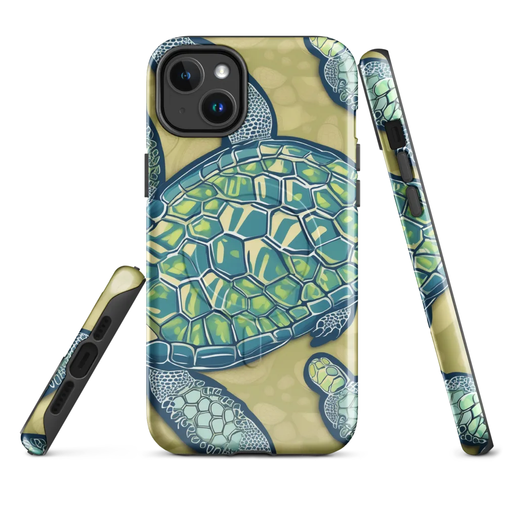 Sea Glass Tortoises on MagSafe Tough Case for iPhone® — Front
