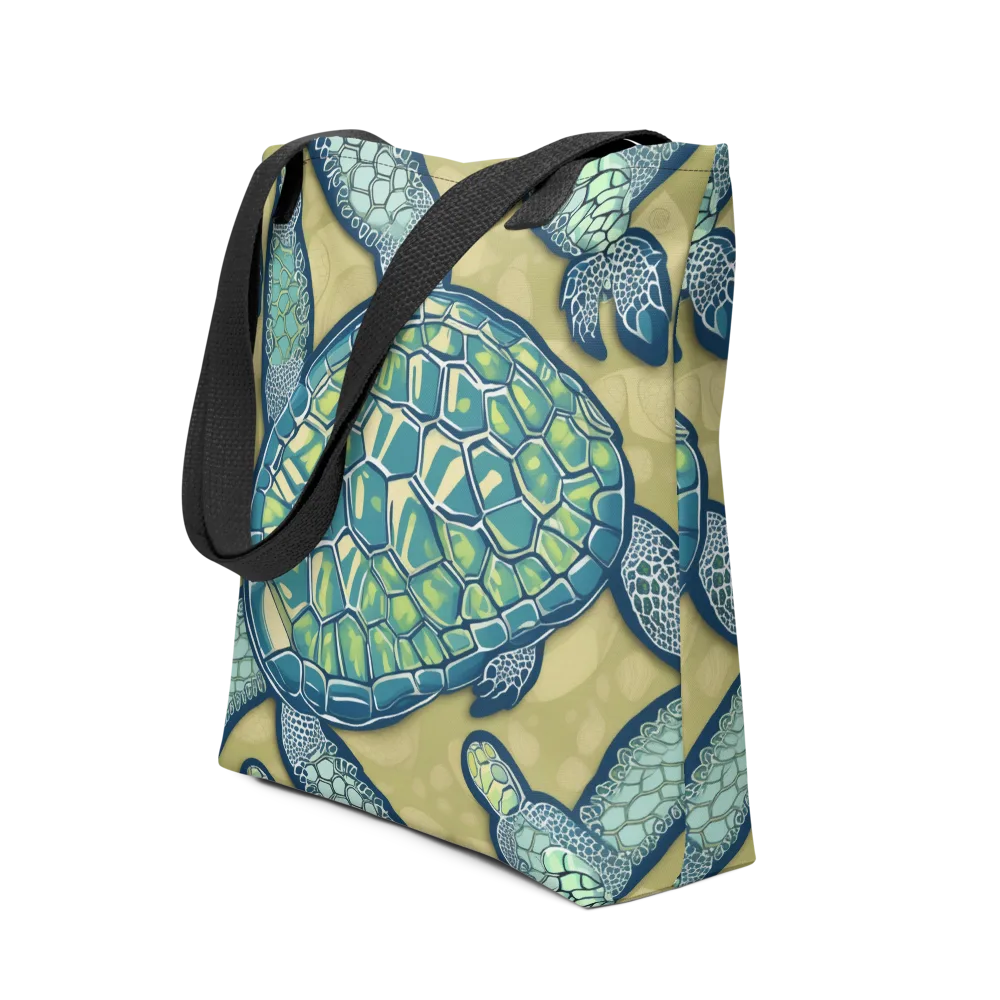 Sea Glass Tortoises on Tote Bag — Front